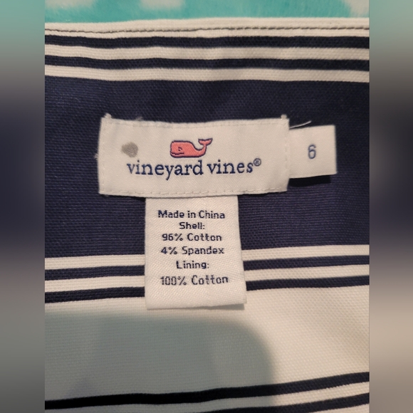 Vineyard Vines splash Stripe peplum top size 6 - Picture 4 of 4